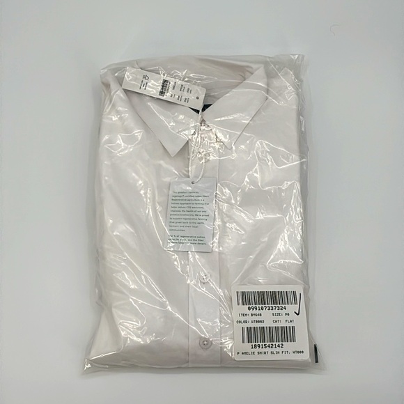 J Crew Wren slim shirt in stretch cotton poplin size 0P NWT BY648 - Picture 11 of 12